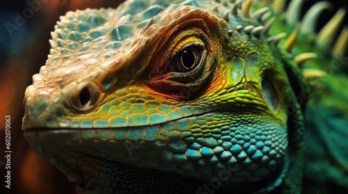 Big iguana lizard  Generative  AI  Illustration.