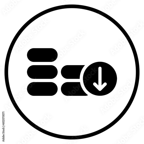 economic crisis glyph icon