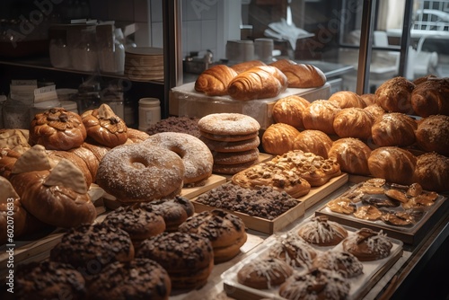 "Baked Treats at Danish Bakery"