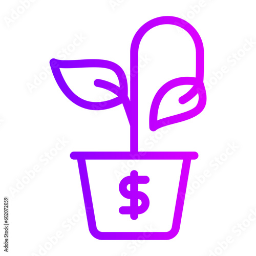 economic crisis gradient icon