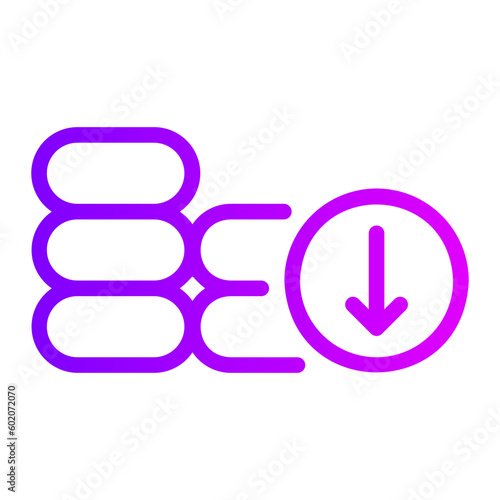 economic crisis gradient icon