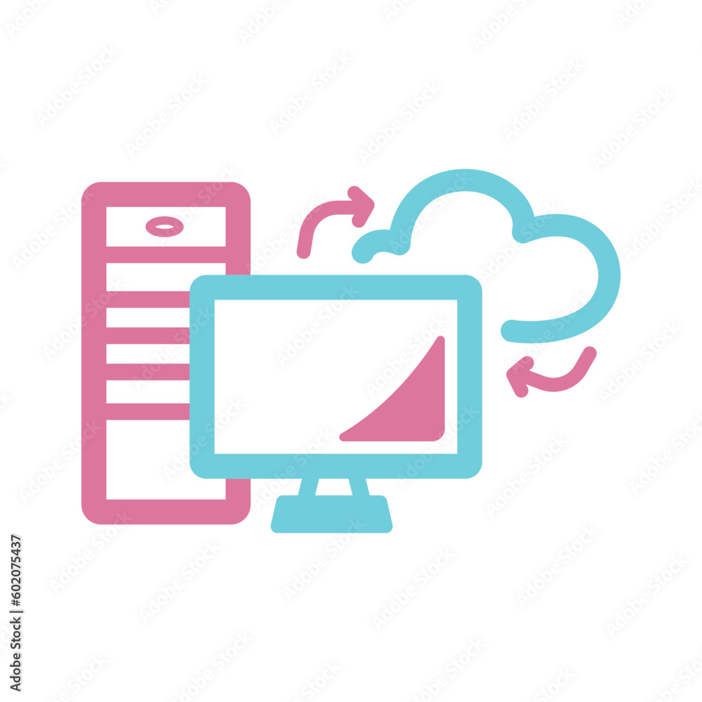 computer cloud icon computer cloud icon