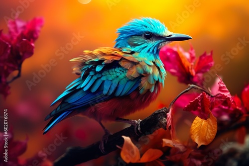 AI's Artistry Unleashed: Stunning Colorful Bird Crafted by Generative AI