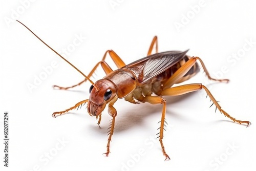 Isolated field cricket on white background, Generative AI