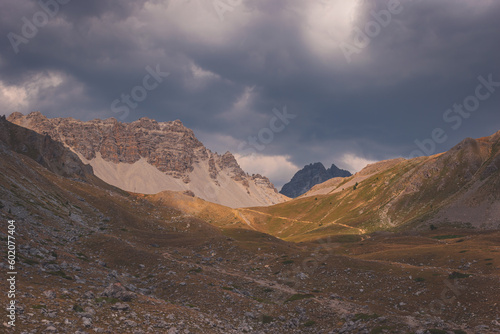 A picturesque landscape of the Queyras valley (Hautes-Alpes, France)