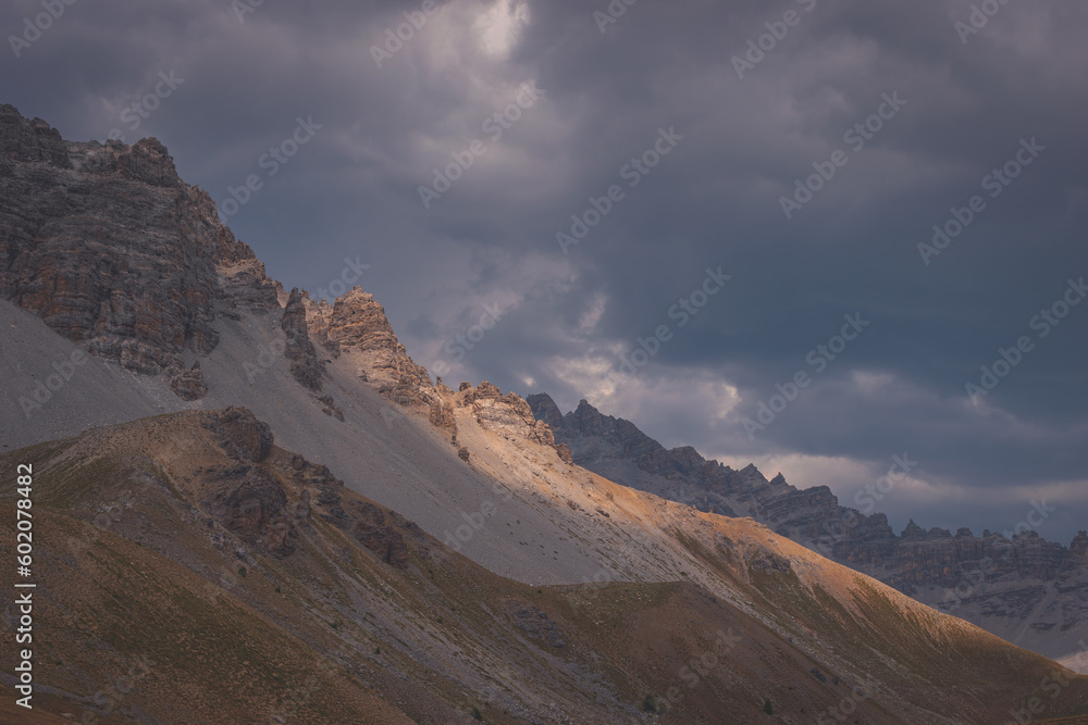 A picturesque landscape of the Queyras valley (Hautes-Alpes, France)