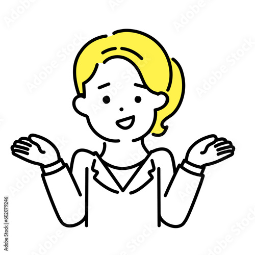 かわいい人物のイラストシリーズ _ 女性のオフィスワーカー _ 呆れる　