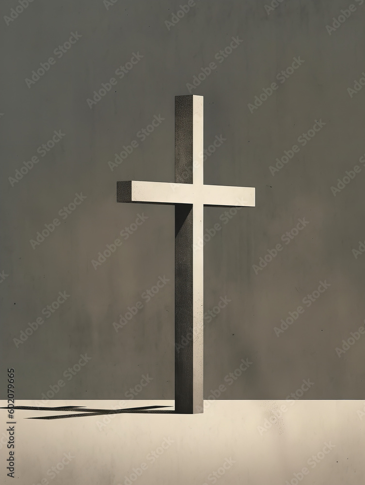 Naklejka premium christian cross Generative AI