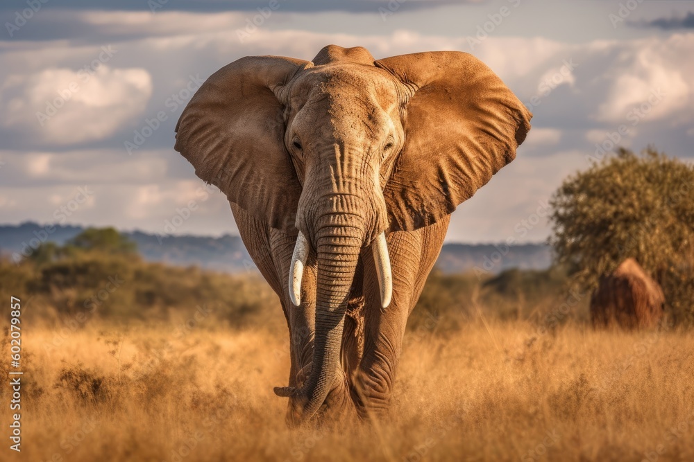 Fototapeta premium Majestic Elephant in the Savannah