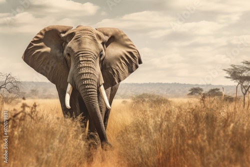Majestic Elephant in the Savannah © Suplim