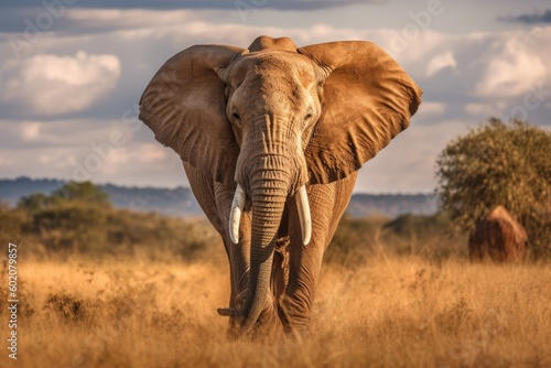 Majestic Elephant in the Savannah