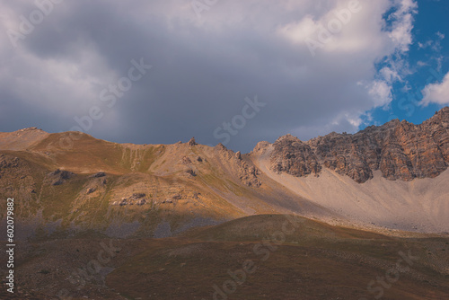 A picturesque landscape of the Queyras valley (Hautes-Alpes, France)