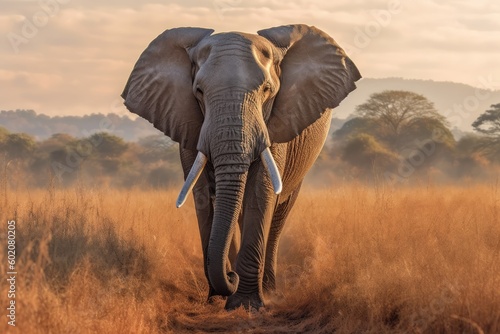 Majestic Elephant in the Savannah