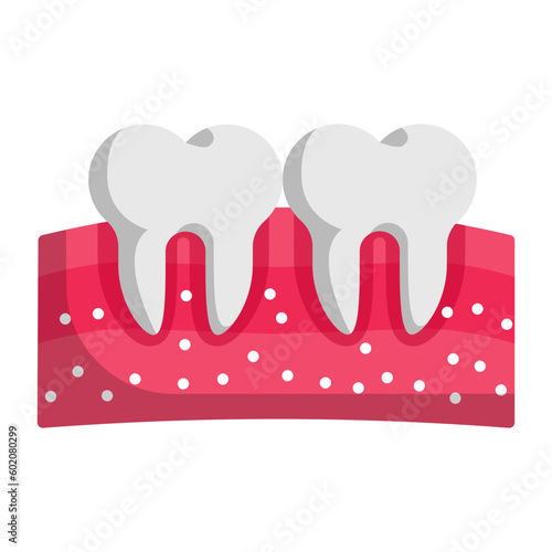 dentin pulp or endodontium vector color icon design, Dentistry symbol, Healthcare sign, Dental instrument stock illustration, pulp cavity concept