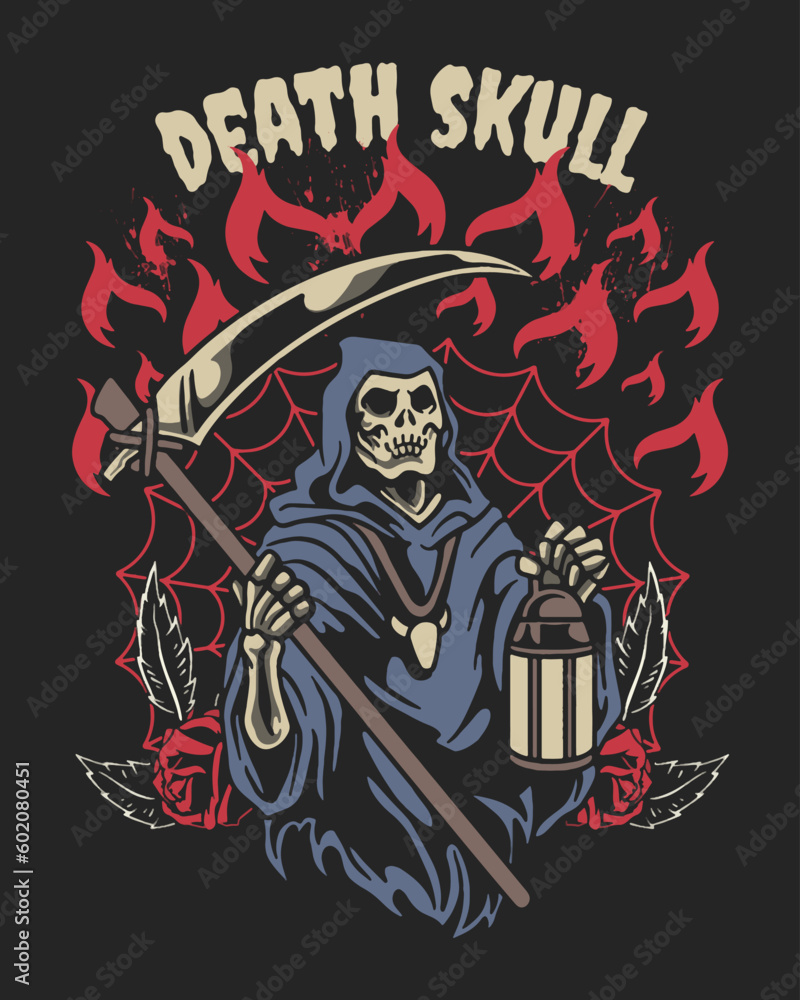 Death Skull  Vector Art, Illustration and Graphic