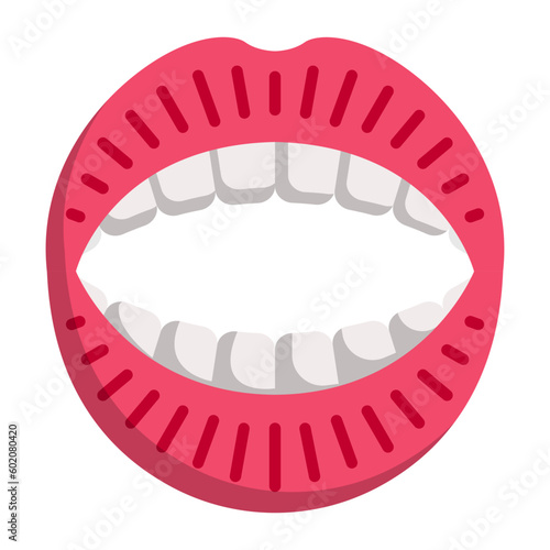 Bruxism or Jaw clenching vector color icon design, Dentistry symbol, Healthcare sign, Dental instrument stock illustration, Mouth Guard and teeth concept