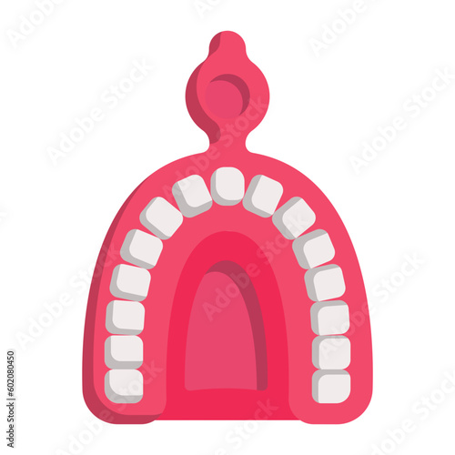 Orthodontic trainers vector color icon design, Dentistry symbol, Healthcare sign, Dental instrument stock illustration, Mouth Guard for Braces Top View concept
