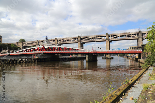 Swing bridge in Newcastle, UK