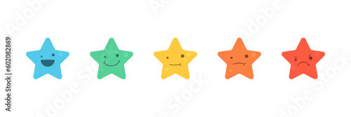 Feedback rating emotion face vector icon. These icons can be used on satisfaction meters and as feedback from respondents.