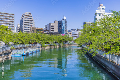 新緑の東京リバーサイド　東京春風景