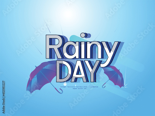 Cute umbrella for monsoon season sale  vector illustration,poster for Monsoon season With Discount Offer 