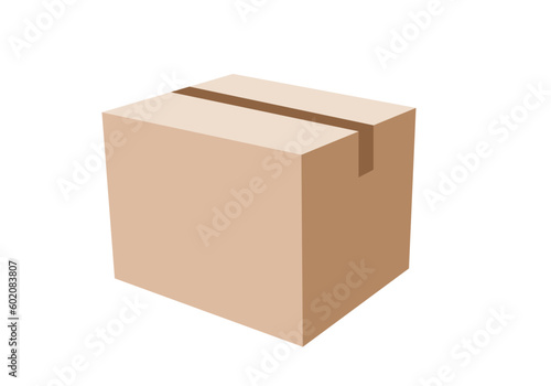 close cardboard box isolated on white © Anastasia