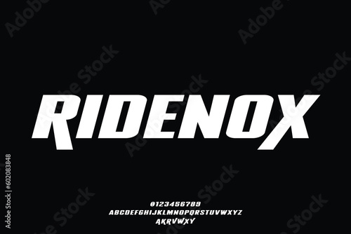 Bold modern slant font vector with alternate style