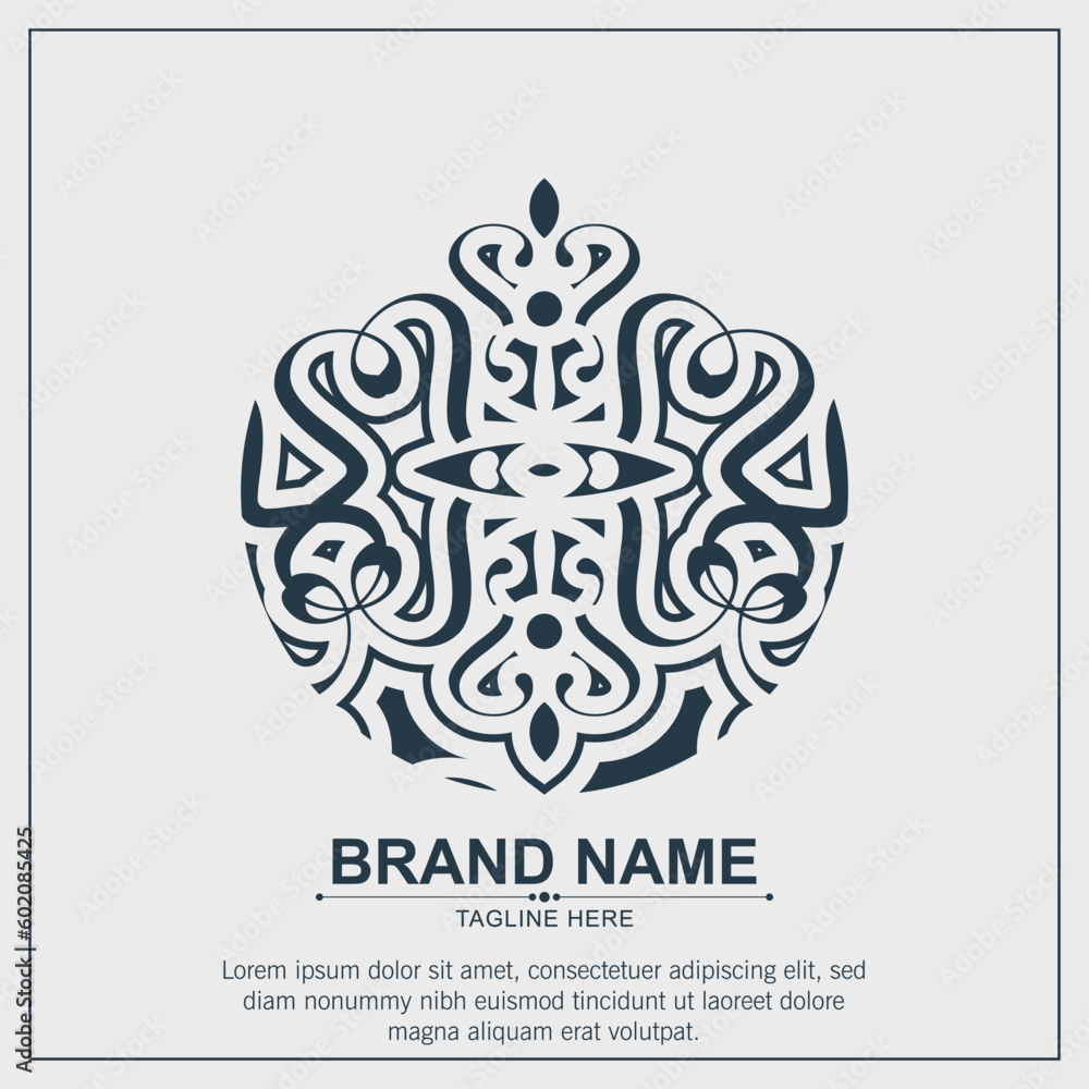 ornament art logo design template