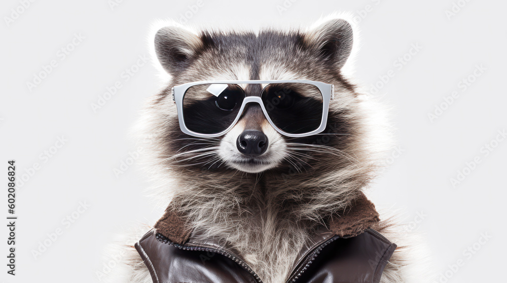The Spectacled Raccoon: A Curious Encounter. Generative AI