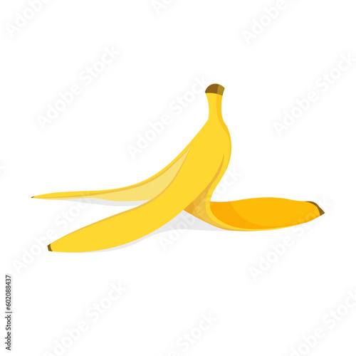 Banana peel icon. Vector illustration isolated on white background.