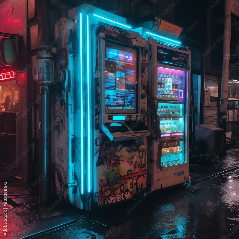 Vending Machine (Cyberpunk) - Generative AI Vending Machine (Cyberpunk) - Generative AI