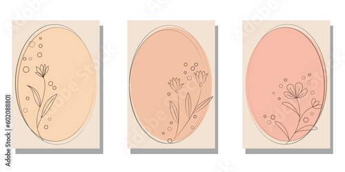 Set of floral frame for wedding, bridal, birthday and anniversary. Floral template collection. Vector illustration.