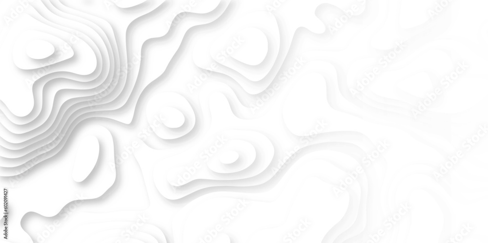 Volumetric texture abstract background. White papercut abstract background. Vector art