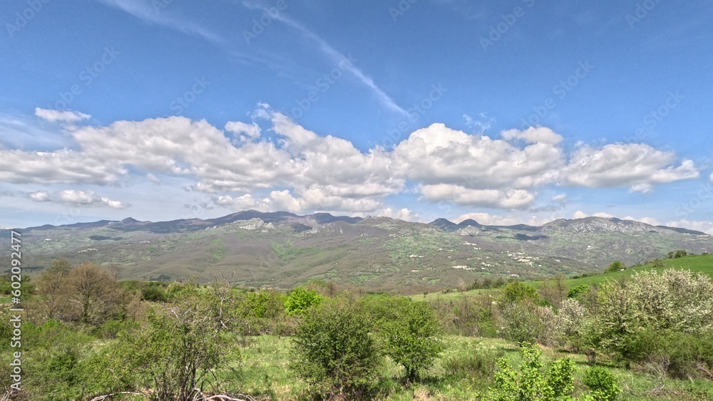The countryside of Pietransieri, a small village in the mountains of Abruzzo, central Italy.