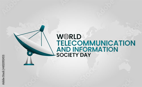 vector graphic of world telecommunication and information society day good for world telecommunication and information society day celebration.flat illustration.