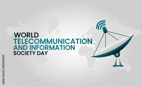 vector graphic of world telecommunication and information society day good for world telecommunication and information society day celebration.flat illustration.