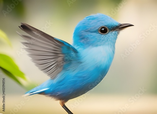 Parallels in Nature: An Uncanny Resemblance to the Iconic Twitter Logo – A Vibrant Blue Bird Amidst Tranquil Foliage, Captured in Flight and Detail