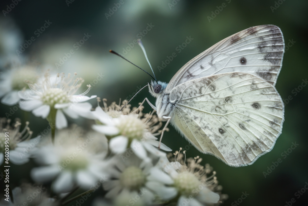 Schmetterling mit Blumenvordergrund Schmetterling mit Blumenvordergrund