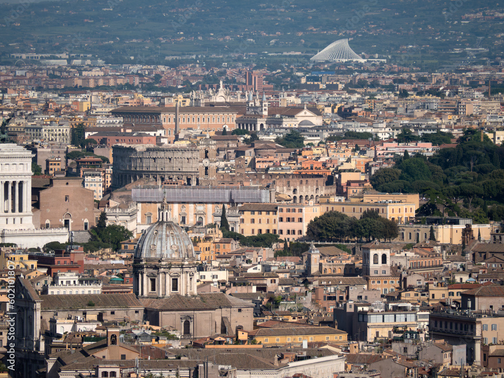Alcuni dei più importanti monumenti di Roma visti dalla cupola della Basilica di San Pietro