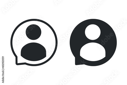 Chat person icon. Illustration vector