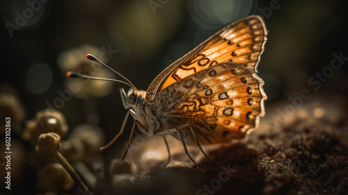 Schmetterling mit Blumenvordergrund © paul