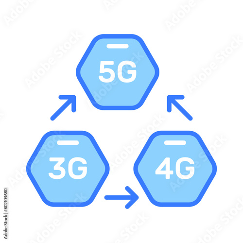 Check this creatively designed icon of 5G technology in modern style, easy to use vector