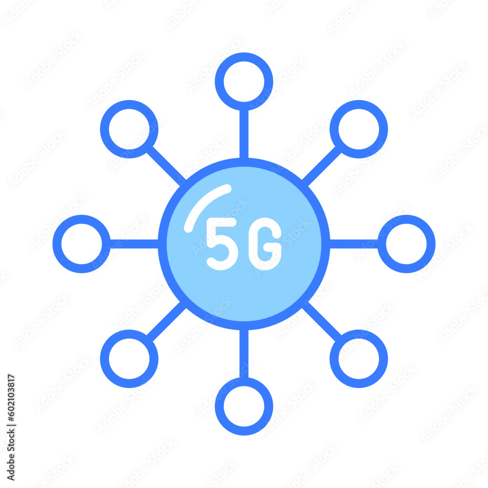 Grab this creatively designed 5G network connection icon in trendy style, 5G technology vector Grab this creatively designed 5G network connection icon in trendy style, 5G technology vector