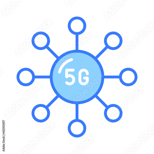 Grab this creatively designed 5G network connection icon in trendy style, 5G technology vector