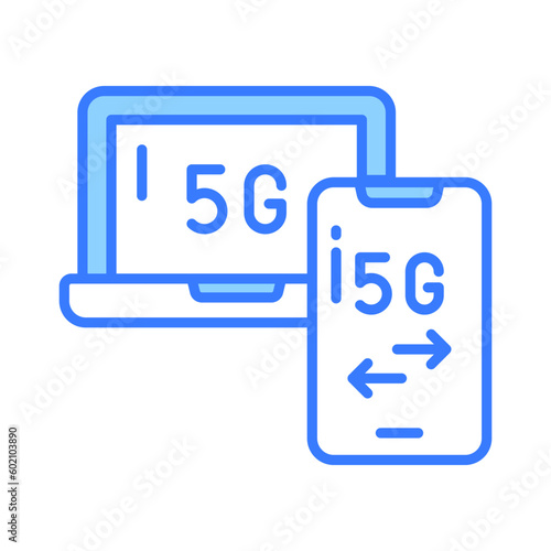 Beautifully designed 5G network icon in trendy style, 5G technology vector © Creative studio 