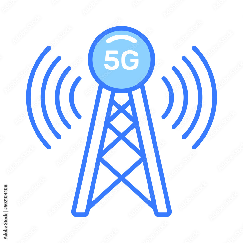 5G signal tower vector design in modern style, easy to use icon 5G signal tower vector design in modern style, easy to use icon