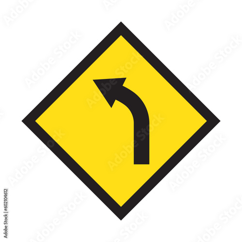  TURN LEFT icon design template vector