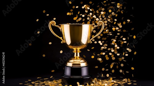 Sports Prize: Golden Cup Filled with Confetti © Jardel Bassi