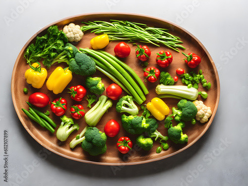 Background or frame image created by placing various vegetables 41