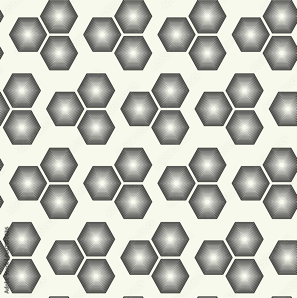 Fototapeta premium Vector monochrome geometric pattern in simple graphic design. Fashion trendy geometry.